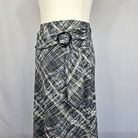 LUNA CHIX Black Patterned Women's Skirt with Sash, Size S - Picture 8 of 11